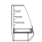 Seitenschnitt - LINDA PSSP - Selbstbedienungs- Backwarenverkauf mit festem Rücken
