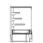 Seitenschnitt - LINDAQ PSSP - Selbstbedienungs- Backwarenverkauf mit festem Rücken