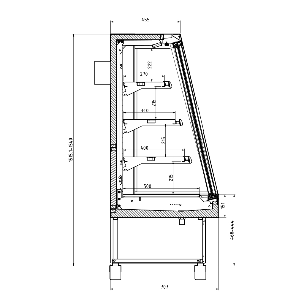 Bočný rez - SOFIA D - SOFIA D 1300 M2M1